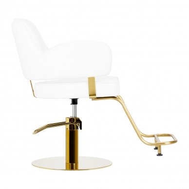 Hairdressing chair Gabbiano Professional Hairdressing Chair Linz Gold White 3