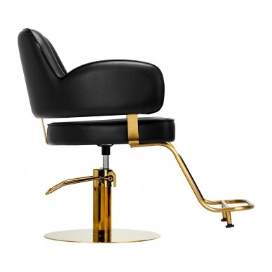 Frizieru krēsls Gabbiano Professional Hairdressing Chair Linz Black Gold 3