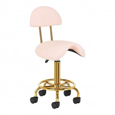 Kosmetologinė meistro kėdutė STOOL BEAUTY 3 GOLD ROSE