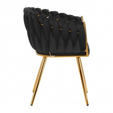 Armchair 4Rico QS-GW06G Velvet Black 2