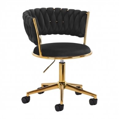 Bürostuhl mit Rollen 4Rico QS-GW01G Velvet Black