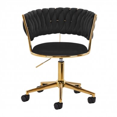 Bürostuhl mit Rollen 4Rico QS-GW01G Velvet Black 1