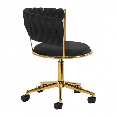 Bürostuhl mit Rollen 4Rico QS-GW01G Velvet Black 2