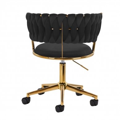 Bürostuhl mit Rollen 4Rico QS-GW01G Velvet Black 3