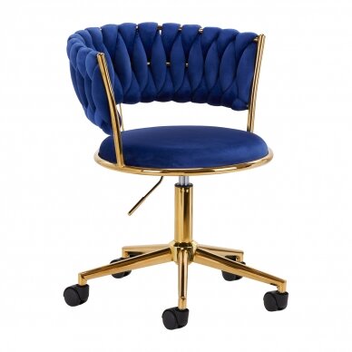 Bürostuhl mit Rollen 4Rico QS-GW01G Velvet Blue