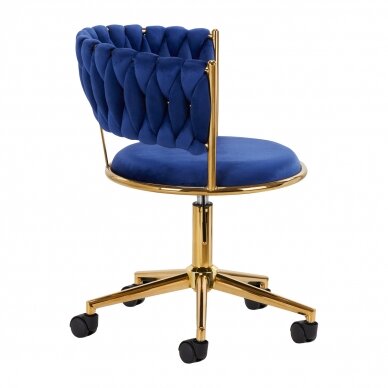 Office chair with wheels 4Rico QS-GW01G Velvet Blue 2