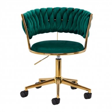 Bürostuhl mit Rollen 4Rico QS-GW01G Velvet Green 1