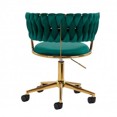 Office chair with wheels 4Rico QS-GW01G Velvet Green 3