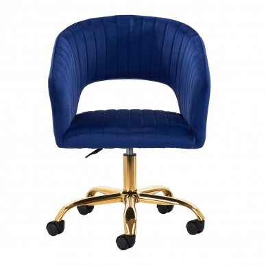 Office chair with wheels 4Rico QS-OF212G Velvet Blue 1