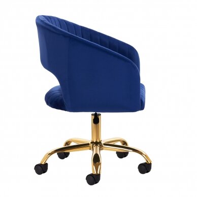 Office chair with wheels 4Rico QS-OF212G Velvet Blue 2