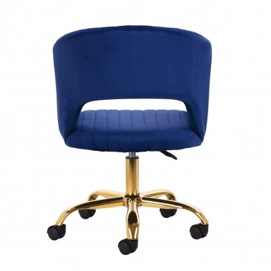 Bürostuhl mit Rollen 4Rico QS-OF212G Velvet Blue 3