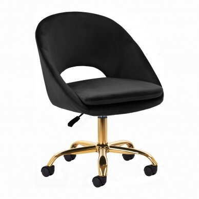 Bürostuhl mit Rollen 4Rico QS-MF18G Velvet Black