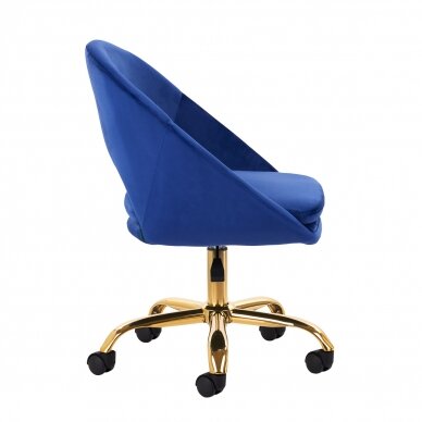 Office chair with wheels 4Rico QS-MF18G Velvet Blue 2