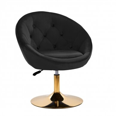 Swivel armchair 4Rico QS-BL12B Velvet Black