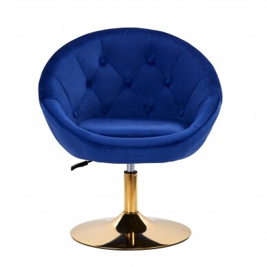 Swivel armchair 4Rico QS-BL12B Velvet Blue 1