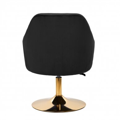 Swivel armchair 4Rico QS-BL14G Velvet Black 3