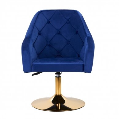 Swivel armchair 4Rico QS-BL14G Velvet Blue 1