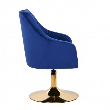 Swivel armchair 4Rico QS-BL14G Velvet Blue 2