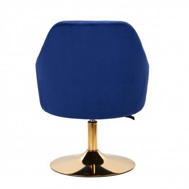 Swivel armchair 4Rico QS-BL14G Velvet Blue 3