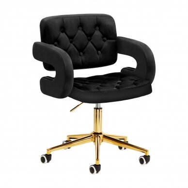 Office chair with wheels 4Rico QS-OF213G Velvet Black