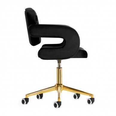 Office chair with wheels 4Rico QS-OF213G Velvet Black 3