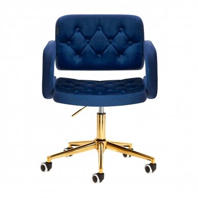 Bürostuhl mit Rollen 4Rico QS-OF213G Velvet Blue 1