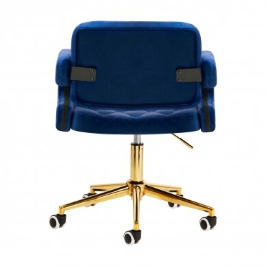 Bürostuhl mit Rollen 4Rico QS-OF213G Velvet Blue 2