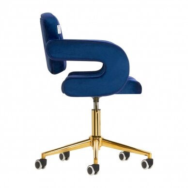 Office chair with wheels 4Rico QS-OF213G Velvet Blue 3
