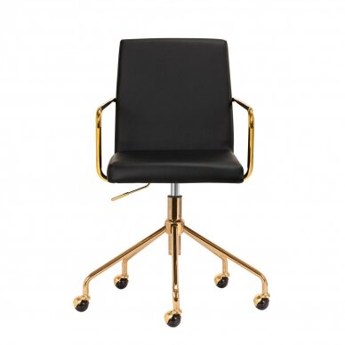 Office chair with wheels QS-OF211G Gold Black 1