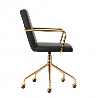 Office chair with wheels QS-OF211G Gold Black 2