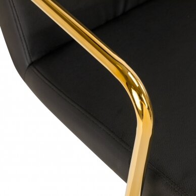 Office chair with wheels QS-OF211G Gold Black 4