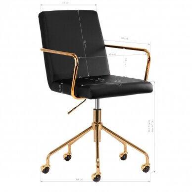 Office chair with wheels QS-OF211G Gold Black 8