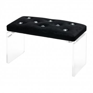 Manicure armrest Momo Diamond Velvet Black