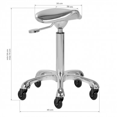 Beautician stool Gabbiano Fine Silver 7