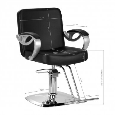 Frizieru krēsls Hair System ZA31 Black 7
