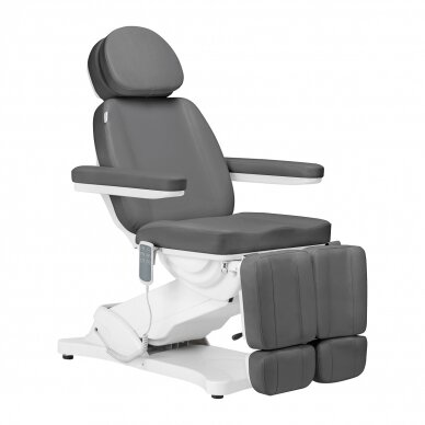 Kosmetologinis krėslas SILLON CLASSIC 3 MOTOR ELECTRIC PEDI GREY