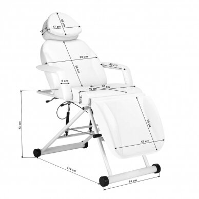 Cosmetology chair Azzurro 563 White 15