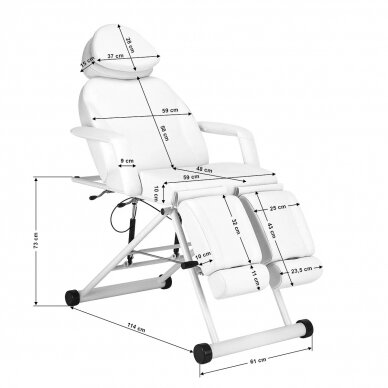 Cosmetology chair Azzurro 563S Pedi White 15