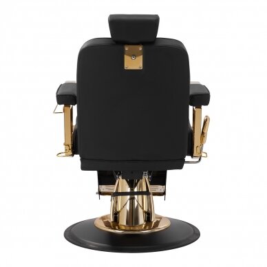 Frizieru krēsls Professional Barber Chair Gabbiano Marcus Gold Black 3