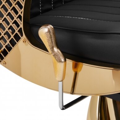 Frizieru krēsls Professional Barber Chair Gabbiano Marcus Gold Black 8