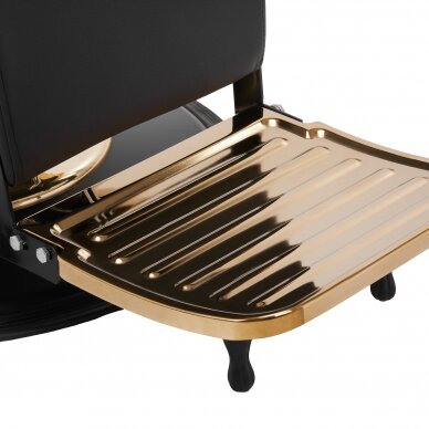 Frizieru krēsls Professional Barber Chair Gabbiano Marcus Gold Black 9