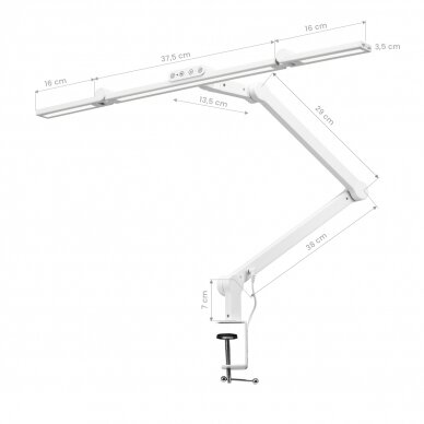 Kosmetologin LED pöytävalaisin manikyyriin Glow L03 White 8