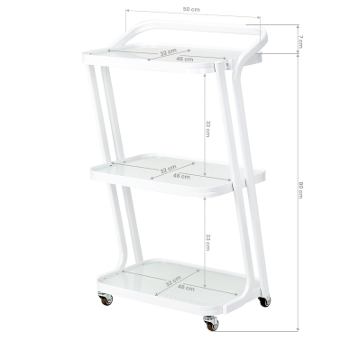 Cosmetology trolley Pro Ink 6701 White 7