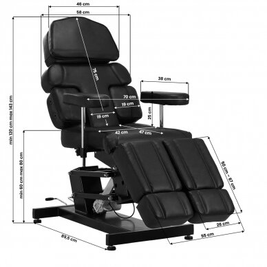 Tattoo chair Pro Ink 3710 Electric Black 17