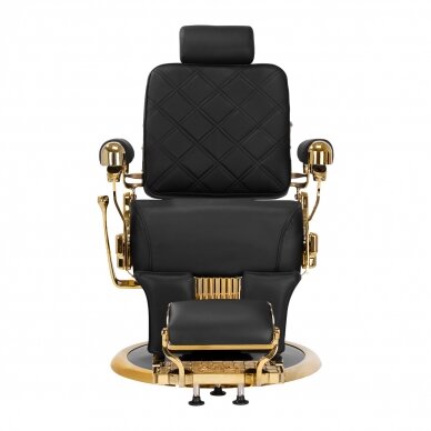 Hairdressing Barber Chair Gabbiano Leonardo Gold Black 1