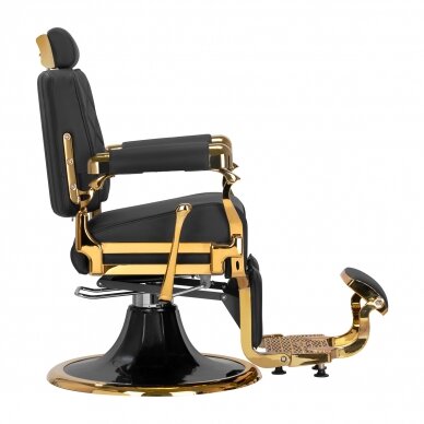 Hairdressing Barber Chair Gabbiano Leonardo Gold Black 3