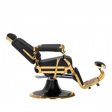 Kirpyklos kėdė Barber Chair Gabbiano Leonardo Gold Black 4