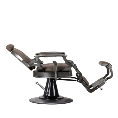 Hairdressing Barber Chair Gabbiano Niccolo Buttons Brown 4