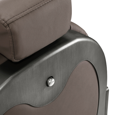 Hairdressing Barber Chair Gabbiano Niccolo Buttons Brown 12
