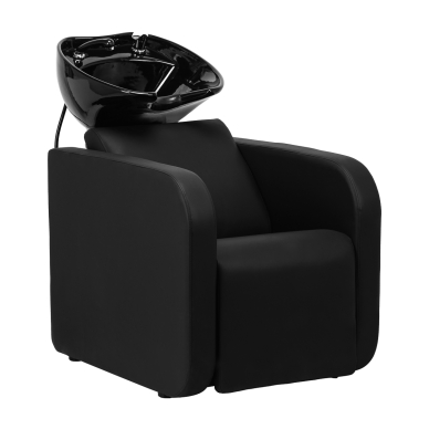 Hairdressing sink with electric footrest Gabbiano Sylvia Black